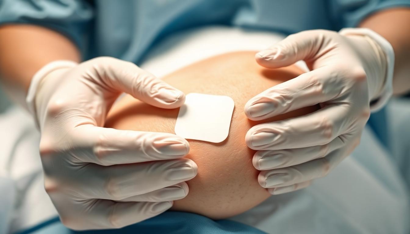 Paciente recebendo cuidados preventivos contra escaras