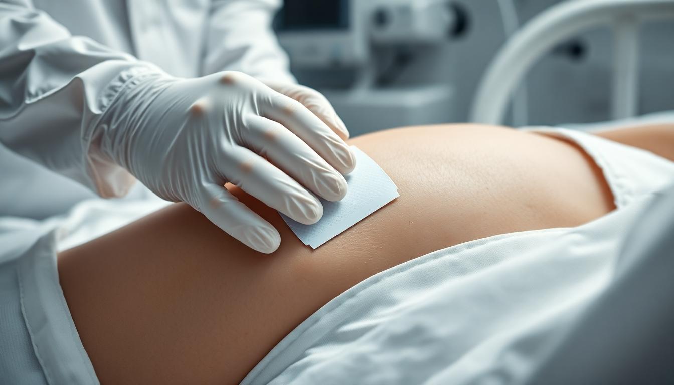 Paciente recebendo cuidados preventivos contra escaras