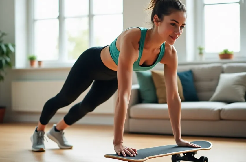 Skate em casa: exercício incrível para abdômen e glúteos em minutos