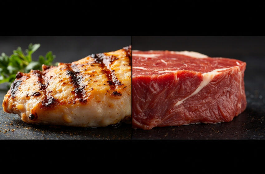  Frango vs Carne Vermelha: comparativo nutricional completo